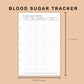 Mini Happy Planner Inserts - Blood Sugar Tracker