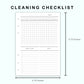 Personal Wide Inserts - Cleaning Checklist