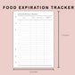 B6 Inserts - Food Expiration Tracker