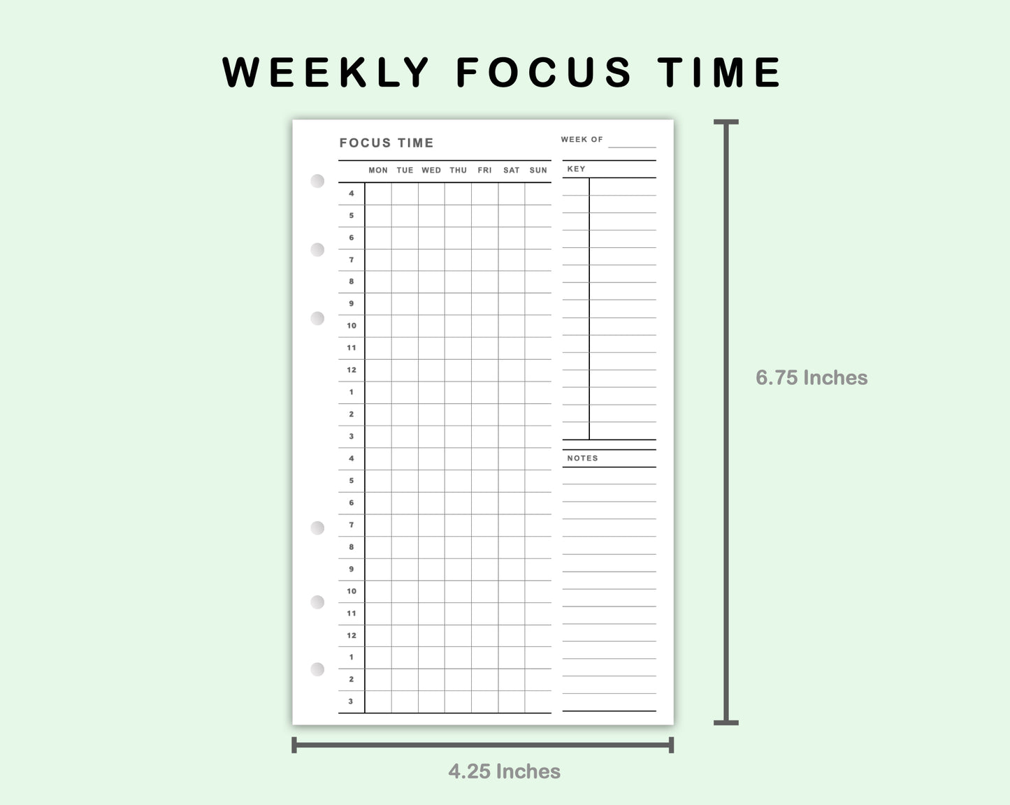 FC Compact Inserts - Weekly Focus Time