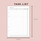 B6 Inserts - Task List