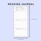 Skinny Classic HP Inserts - Reading Journal
