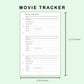 FC Compact Inserts - Movie Tracker
