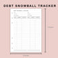 B6 Inserts - Debt Snowball Tracker