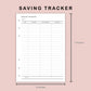 B6 Inserts - Saving Tracker