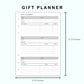 Personal Wide Inserts - Gift Planner