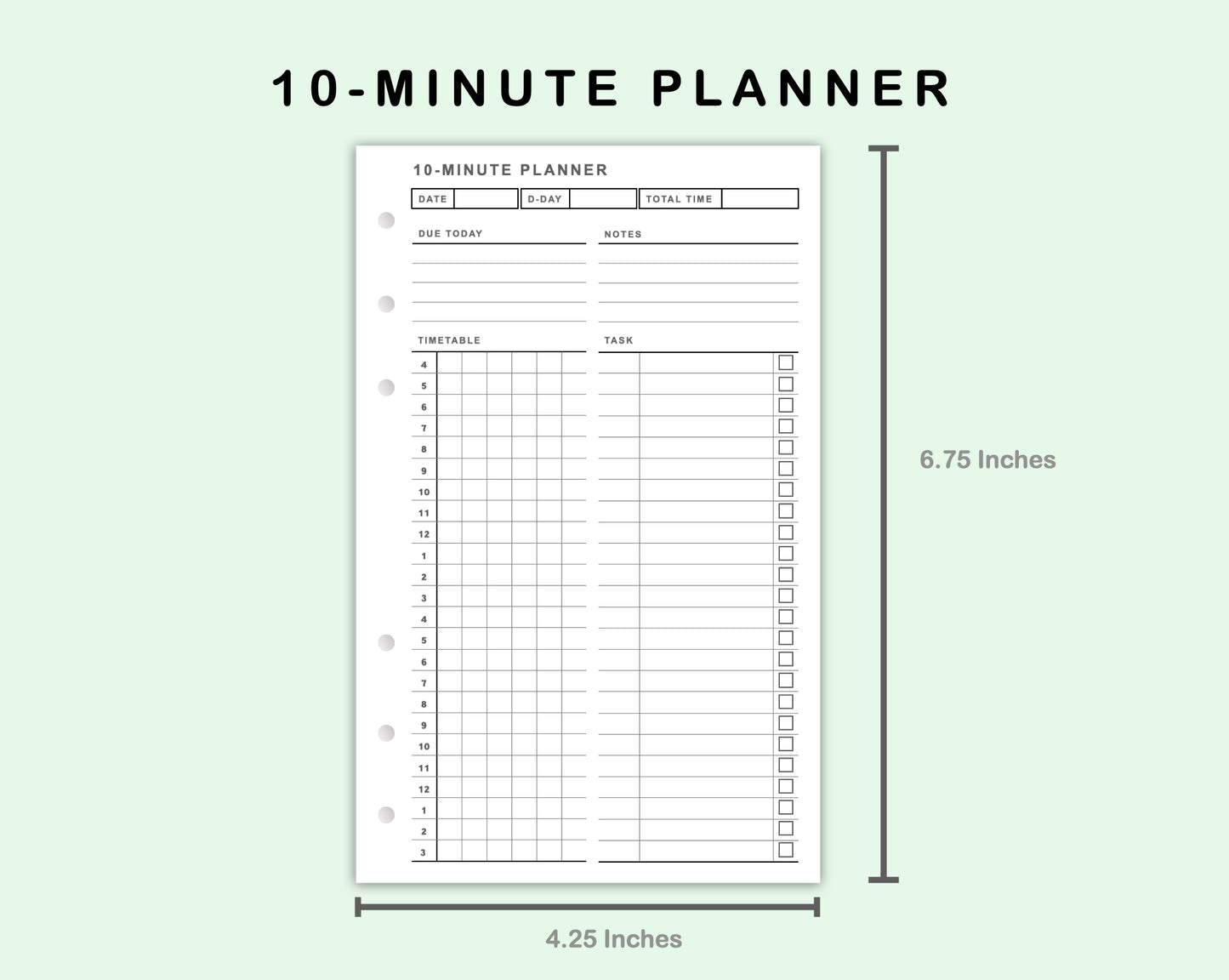 FC Compact Inserts - 10 Minute Tracker