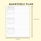 Classic HP Inserts - Quarterly Plan with Calendar