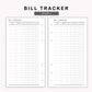Personal Inserts - Bill Tracker