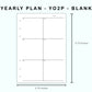 Personal Wide Inserts - Yearly Plan - YO2P - Blank