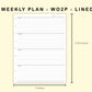 Classic HP Inserts - Weekly Plan - WO2P - Lined