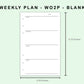 FC Compact Inserts - Weekly Plan - WO2P - Blank