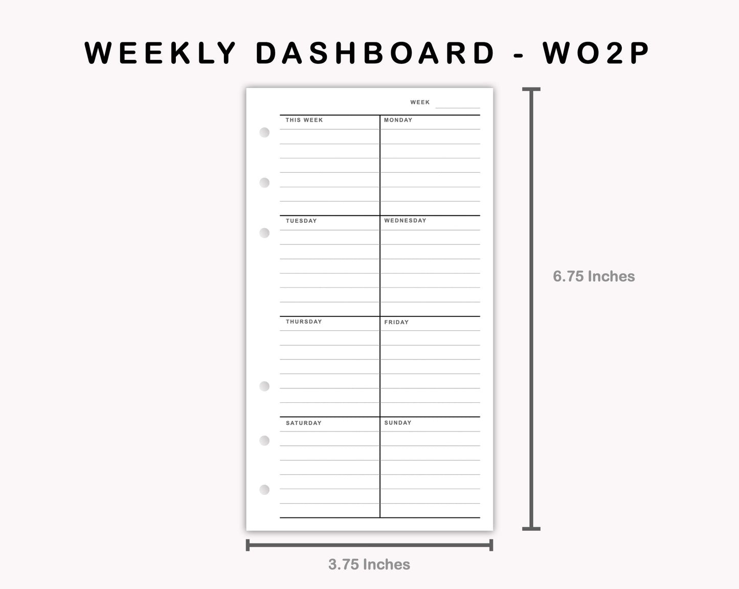 Personal Inserts - Weekly Dashboard