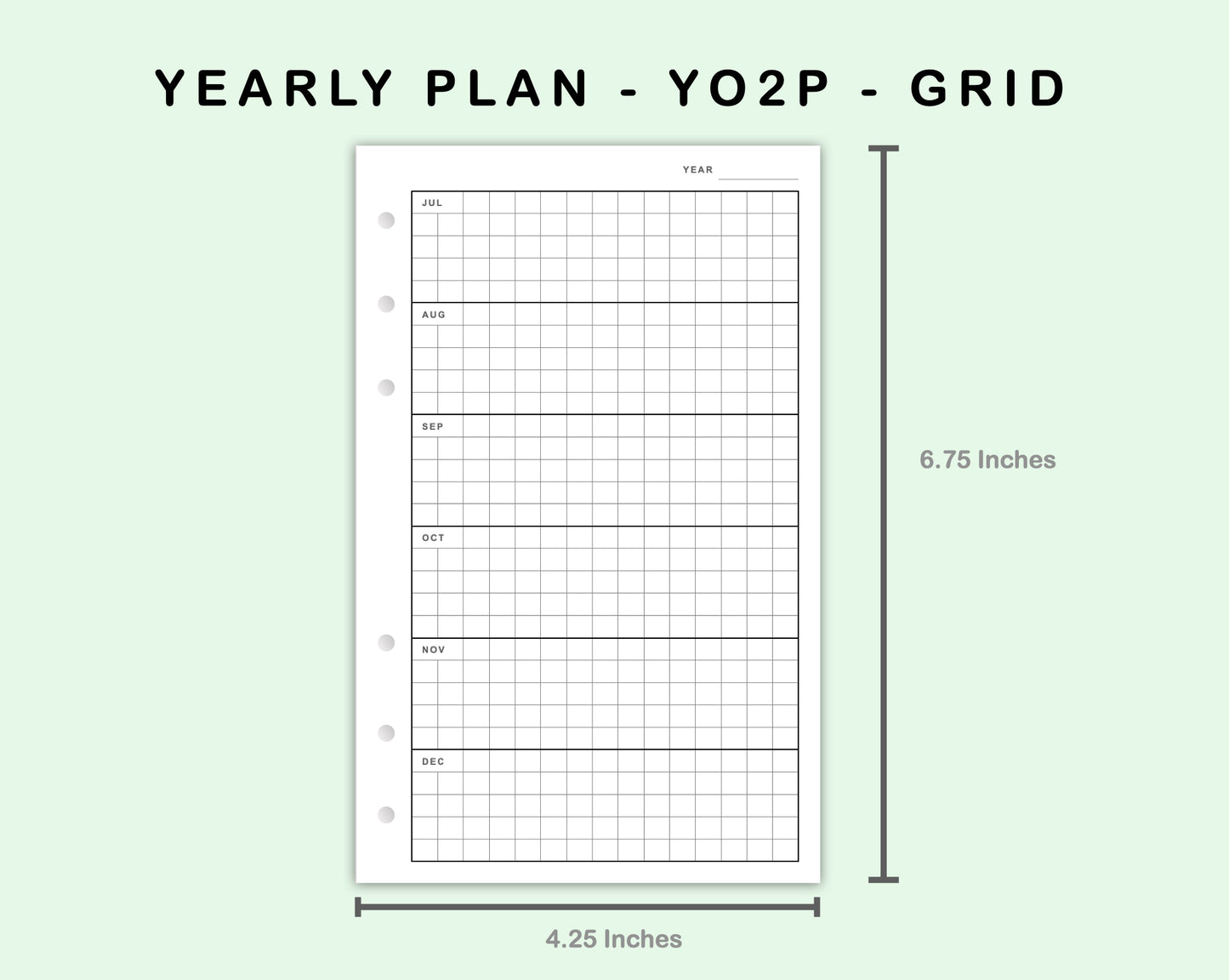 FC Compact Inserts - Yearly Plan - YO2P - Grid