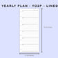 Skinny Classic HP Inserts - Yearly Plan - YO2P - Lined