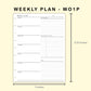 Classic HP Inserts - Weekly Plan - WO1P - with Top Priority