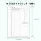 Personal Wide Inserts - Weekly Focus Time