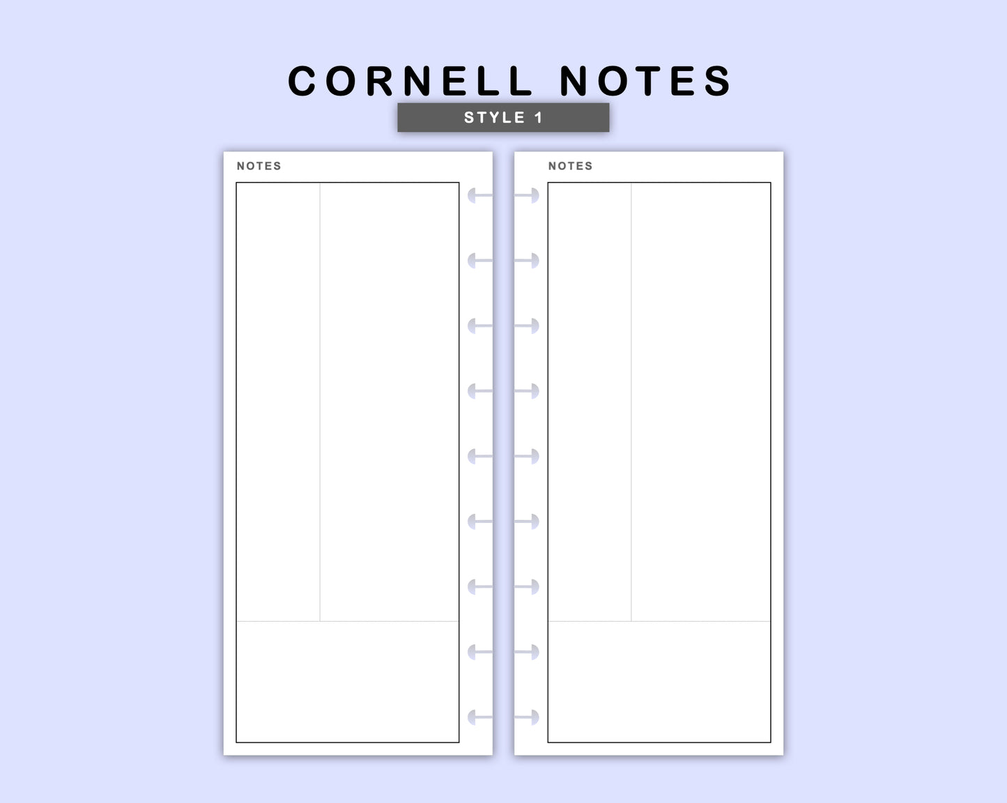 Skinny Classic HP Inserts - Cornell Notes