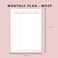 B6 Inserts - Monthly Plan - MO2P