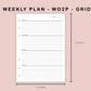 B6 Inserts - Weekly Plan - WO2P - Grid