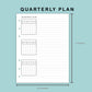 B6 Wide Inserts - Quarterly Plan with Calendar