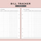 B6 Inserts - Bill Tracker