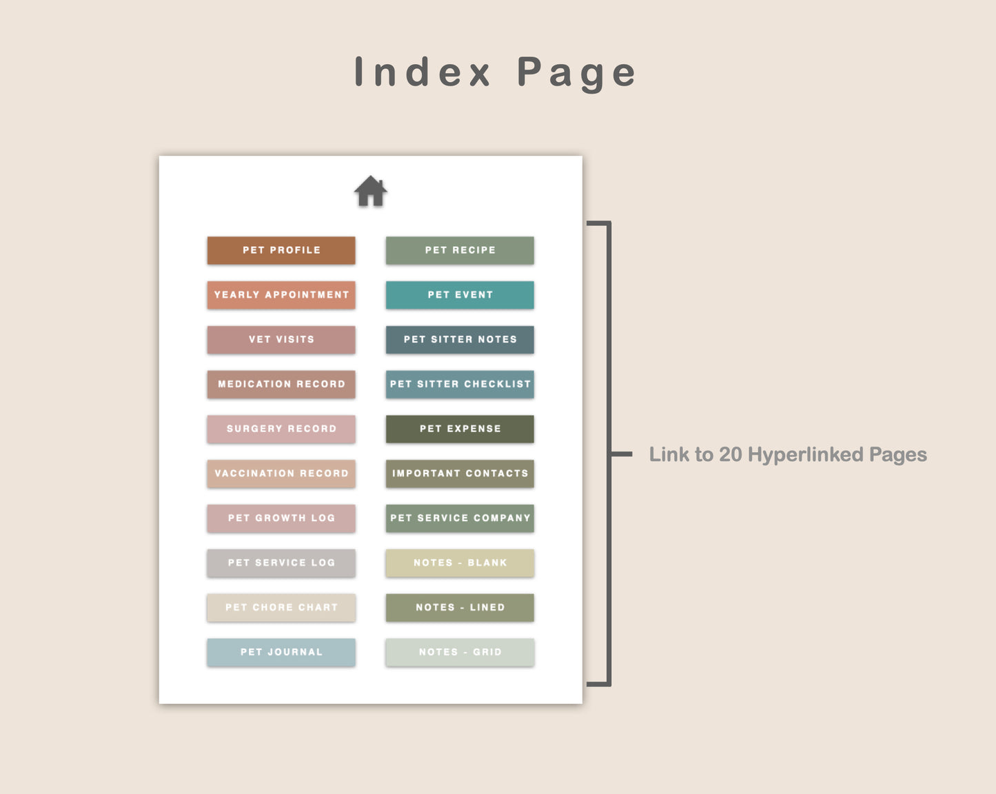Digital Pet Planner - Neutral