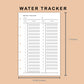 Mini Happy Planner Inserts - Water Tracker