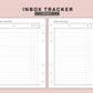 B6 Inserts - Inbox Tracker