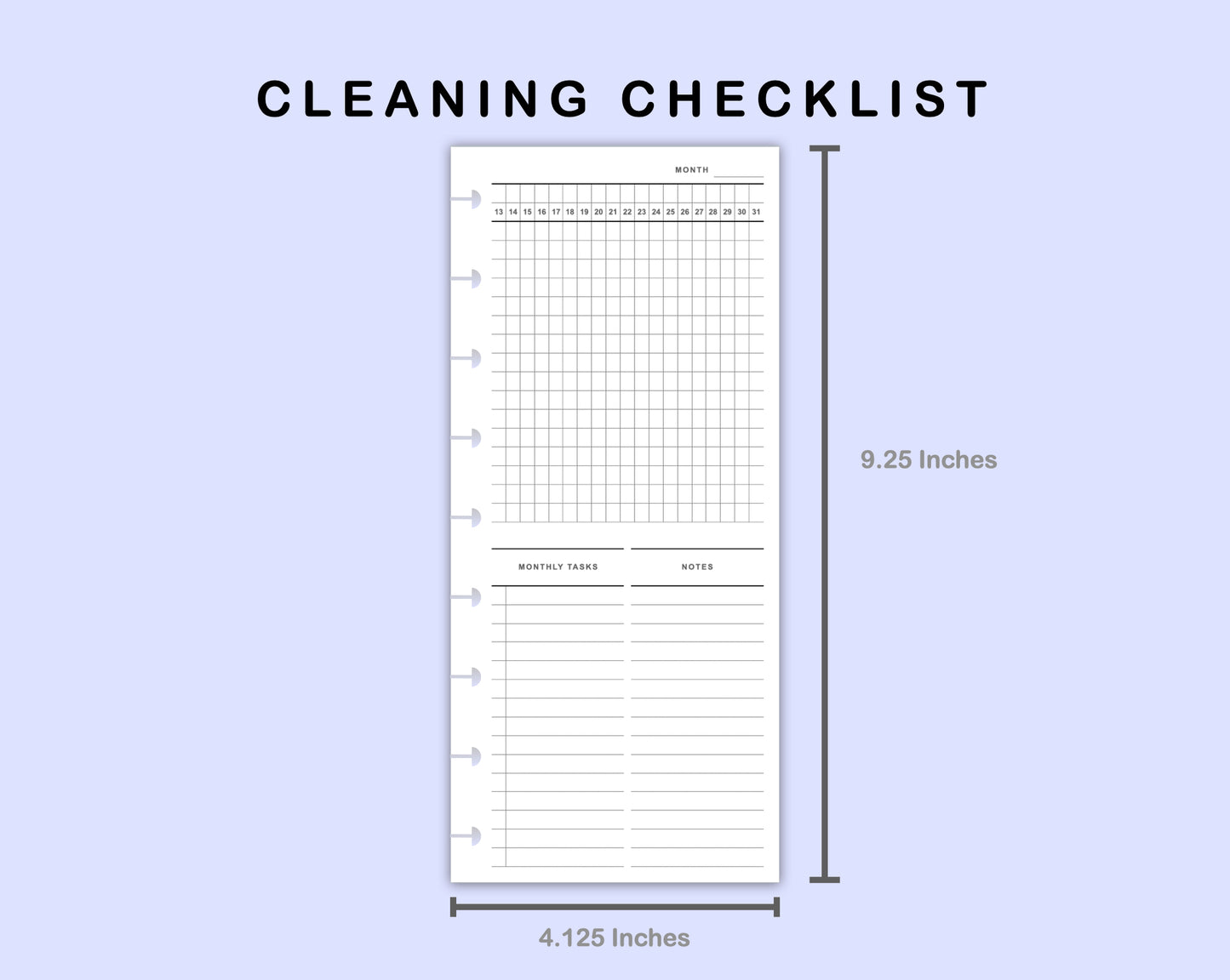 Skinny Classic HP Inserts - Cleaning Checklist