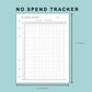 B6 Wide Inserts - No Spend Tracker
