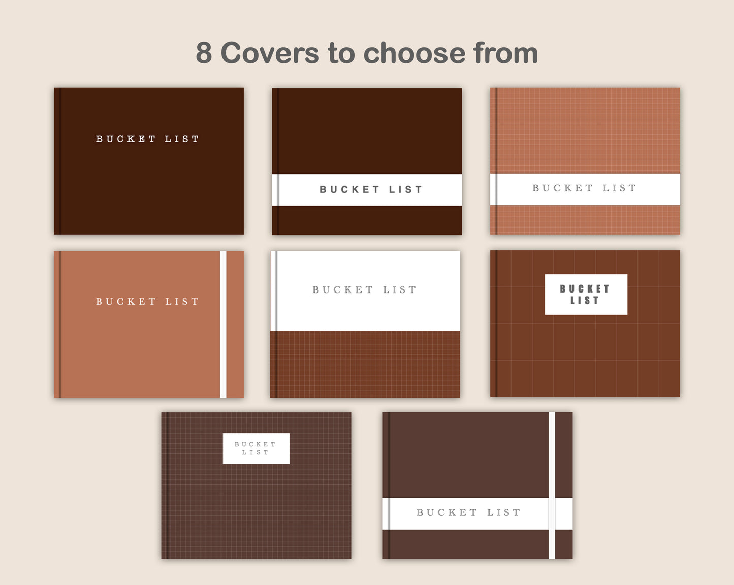 Digital Bucket List Journal - Brown Coffee