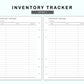 Personal Wide Inserts - Inventory Tracker