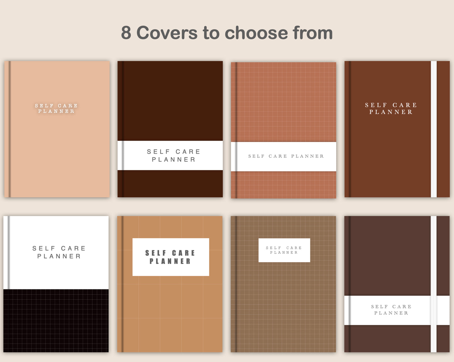 Digital Self Care Planner - Brown