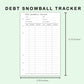 FC Compact Inserts - Debt Snowball Tracker