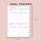 B6 Inserts - Goal Tracker