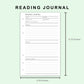 FC Compact Inserts - Reading Journal