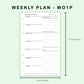 FC Compact Inserts - Weekly Plan - WO1P - with Top Priority