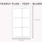 Personal Inserts - Yearly Plan - YO2P - Blank