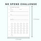 Personal Wide Inserts - No Spend Challenge