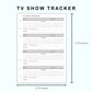 Personal Wide Inserts - TV Show Tracker