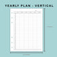 B6 Wide Inserts - Yearly Plan - Vertical