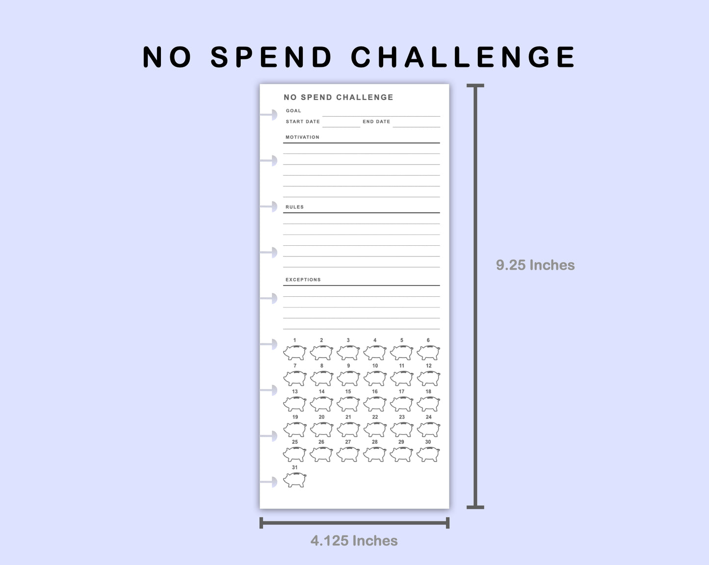 Skinny Classic HP Inserts - No Spend Challenge