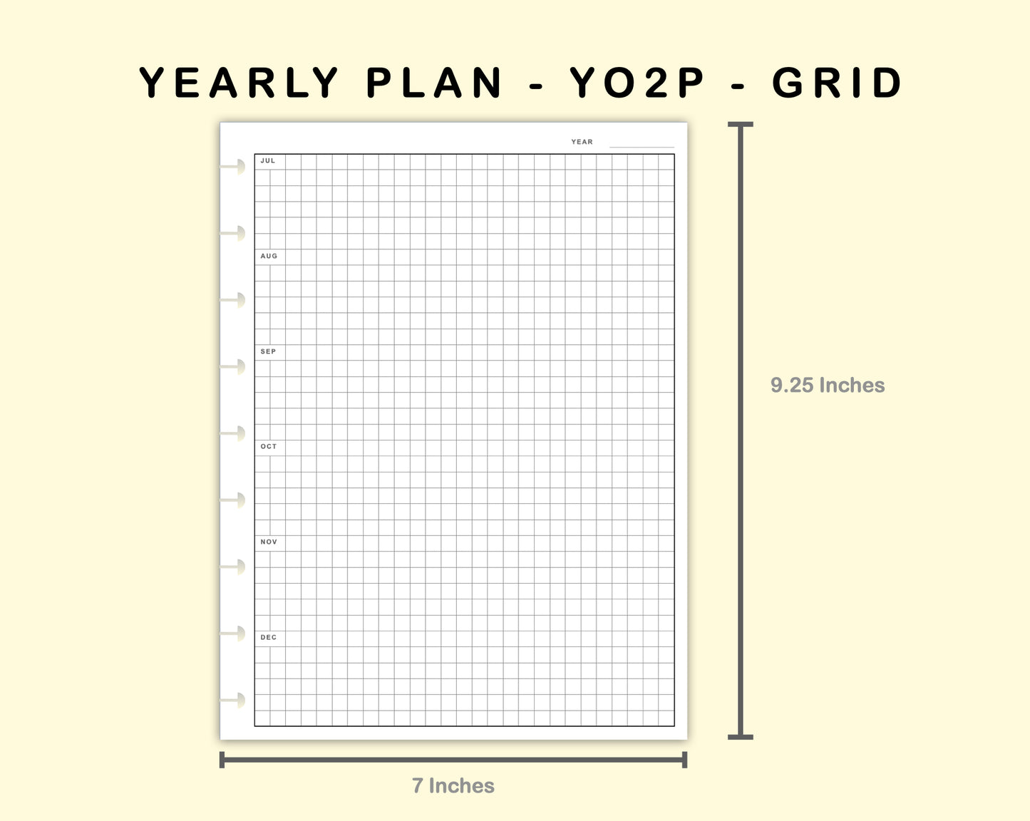 Classic HP Inserts - Yearly Plan - YO2P - Grid