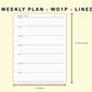 Classic HP Inserts - Weekly Plan - WO1P - Lined