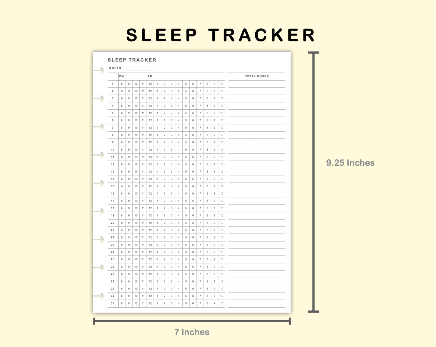 Classic HP Inserts - Sleep Tracker