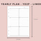 B6 Inserts - Yearly Plan - YO2P - Lined