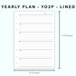 Personal Wide Inserts - Yearly Plan - YO2P - Lined