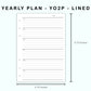 Personal Wide Inserts - Yearly Plan - YO2P - Lined