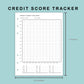 B6 Wide Inserts - Credit Score Tracker